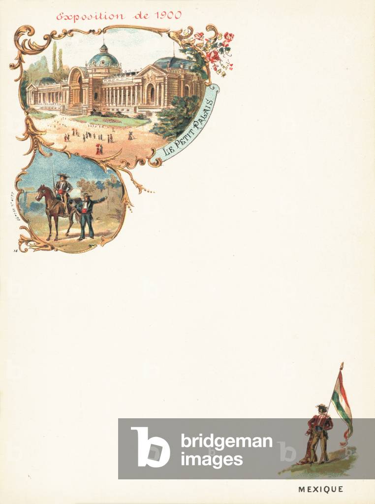 Petit Palais, Exposition Universelle, Paris, 1900 (colour litho)