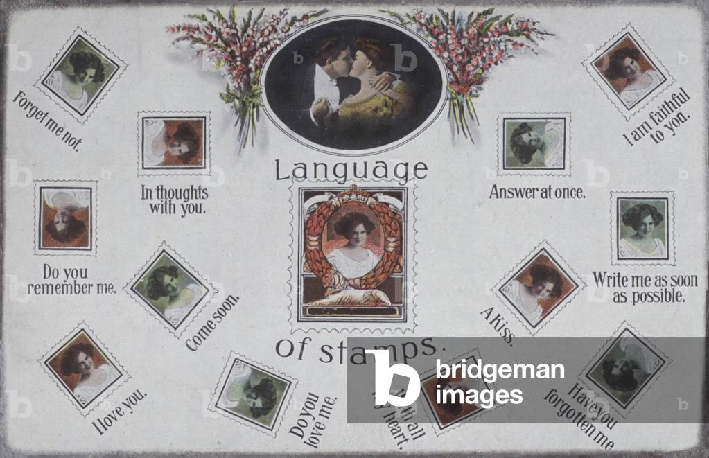 The language of stamps. (colour litho)
