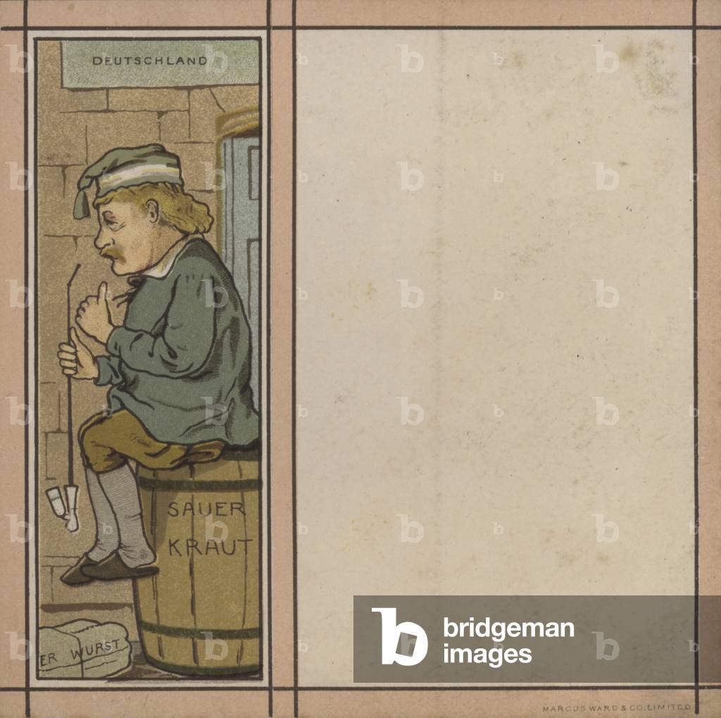 Menu illustration: Germany (colour litho)