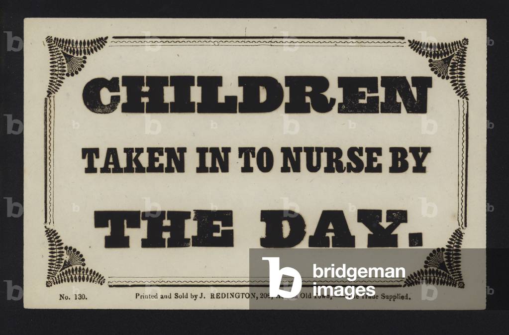 Advertisement: Children taken in to nurse by the day (type)