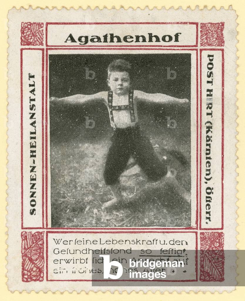 Agathenhof solar healing institute (colour litho)