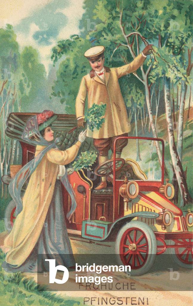 German Pentecost card (colour litho)