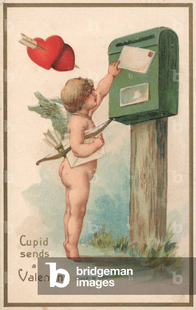 Valentine's Day card (colour litho)