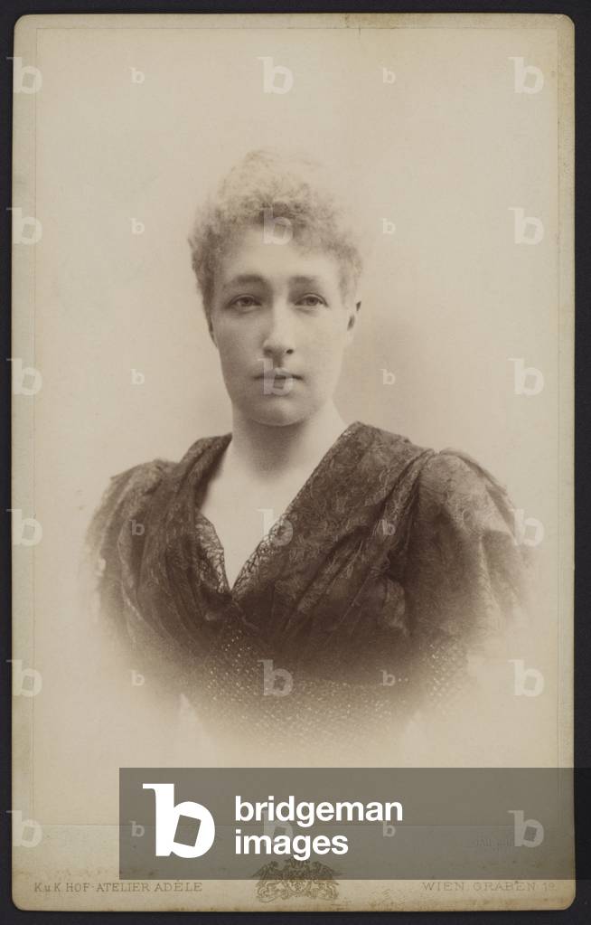 Portrait, Princess Stephanie, daughter of King Leopold II of the Belgians (b/w photo)