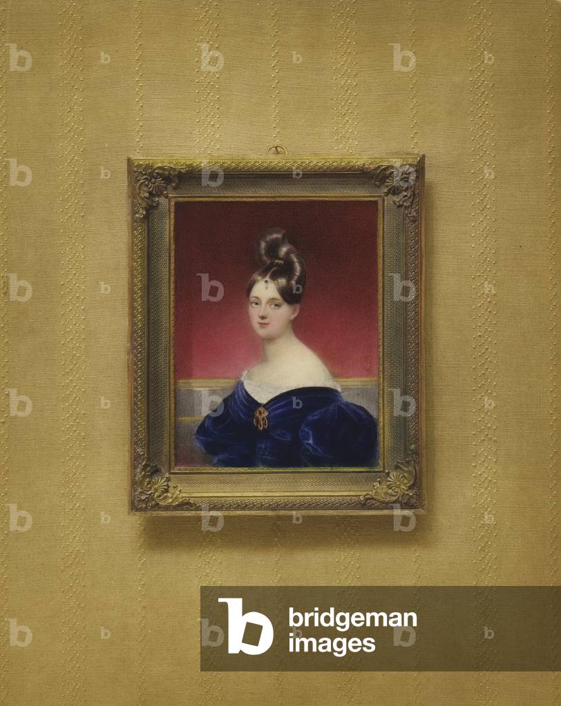 Portrait of Princess Louise Amelie of Baden (colour litho)