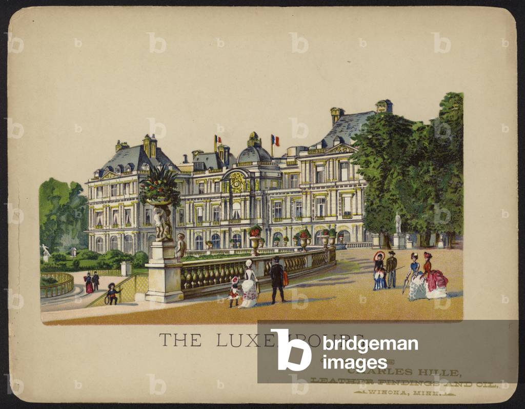 Palais du Luxembourg, Paris, France (chromolitho)