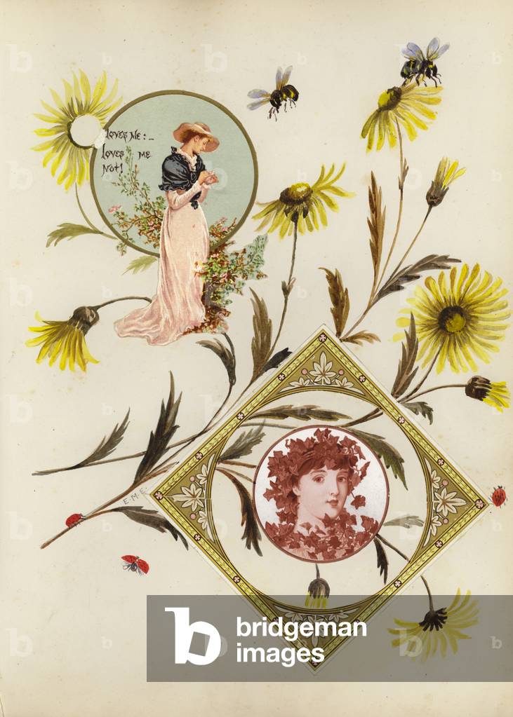 Page from late Victorian scrapbook (multimedia)