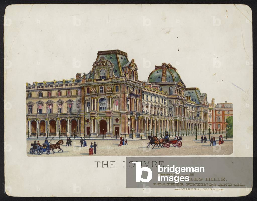 Palais du Louvre, Paris, France (chromolitho)