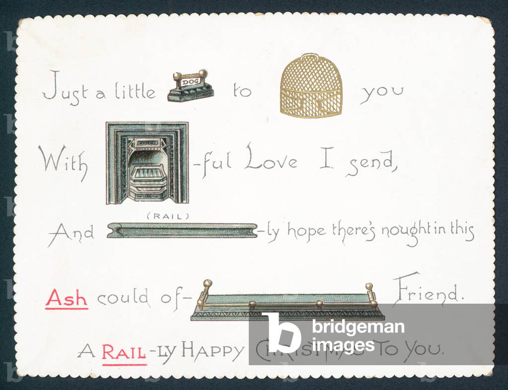 Ironmongery Items, Christmas Card (chromolitho)