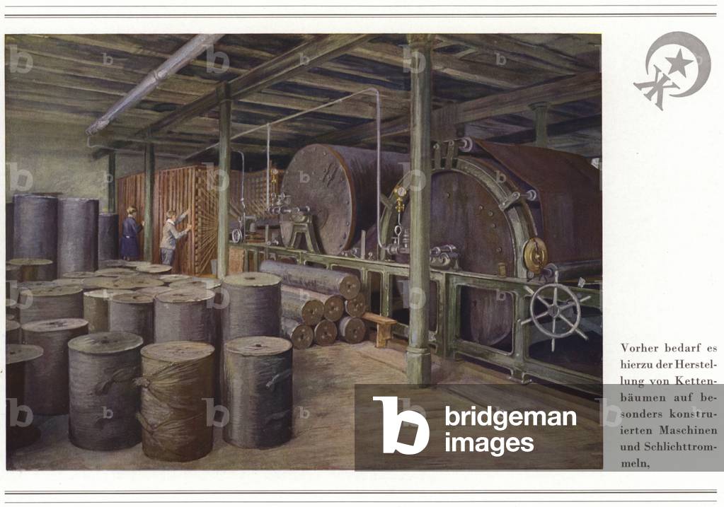 Business of carpet manufacturers Halbmond-Teppichfabrik Von Koch Und Te Kock (colour litho)