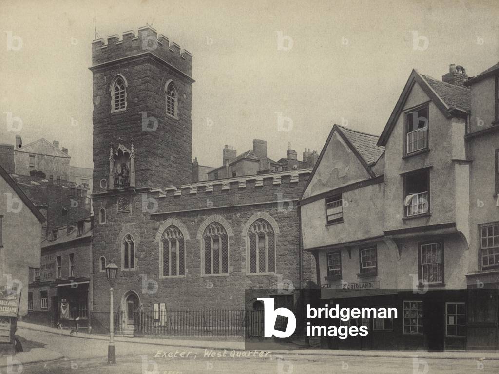 West quarter, Exeter, Devon (b/w photo)