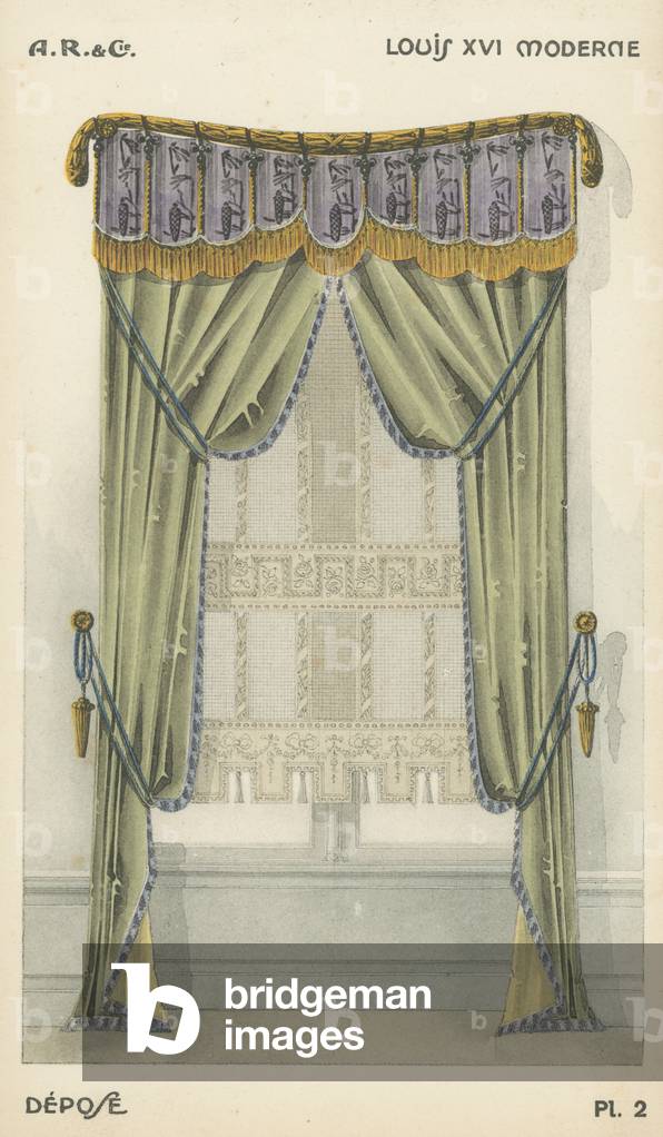 Illustration from interior design product catalogue from A R & Cie, France (colour litho)