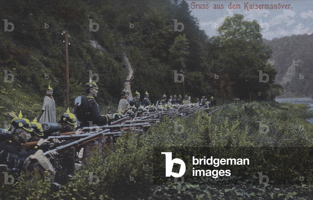Imperial German Army on manoeuvres (photo)