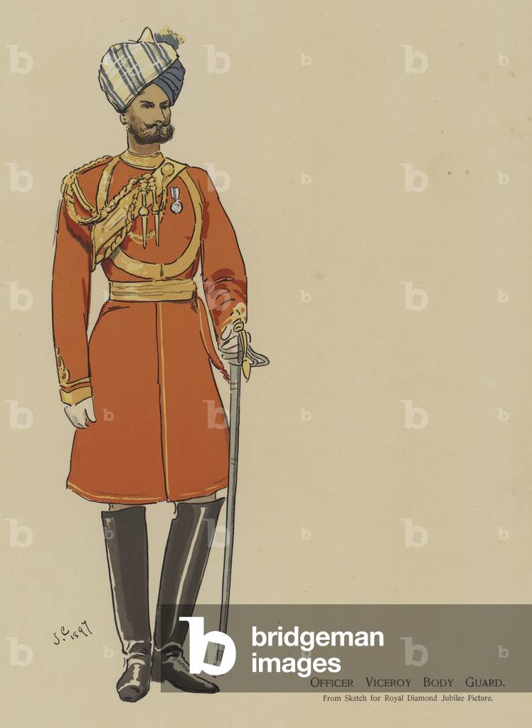 Officer Viceroy Body Guard (colour litho)