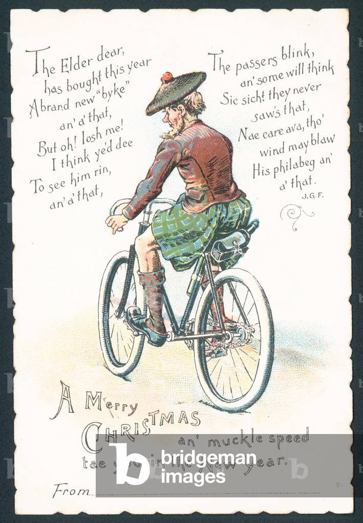 Scottish Christmas card (chromolitho)