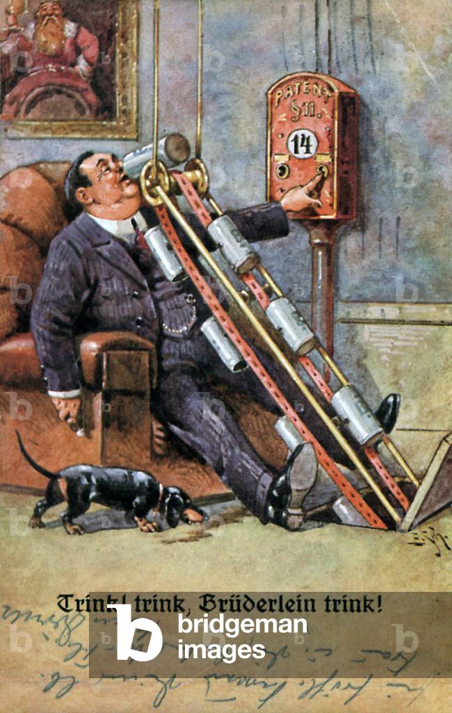 Drink, drink, brother drink! (colour litho)