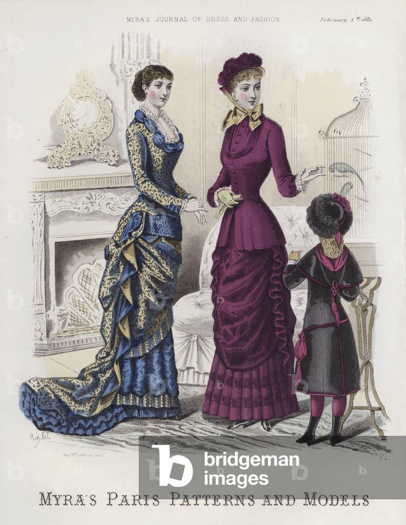 Myra's Paris Patterns and Models (coloured engraving)