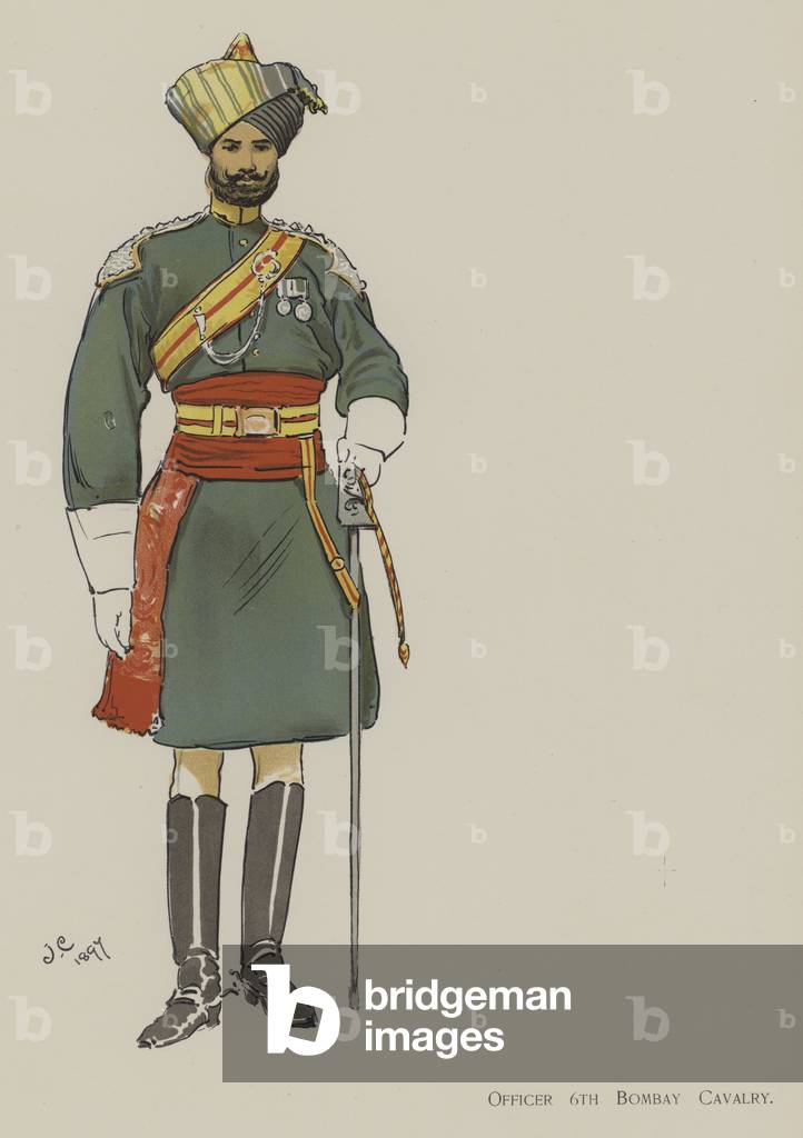 Officer 6th Bombay Cavalry (colour litho)