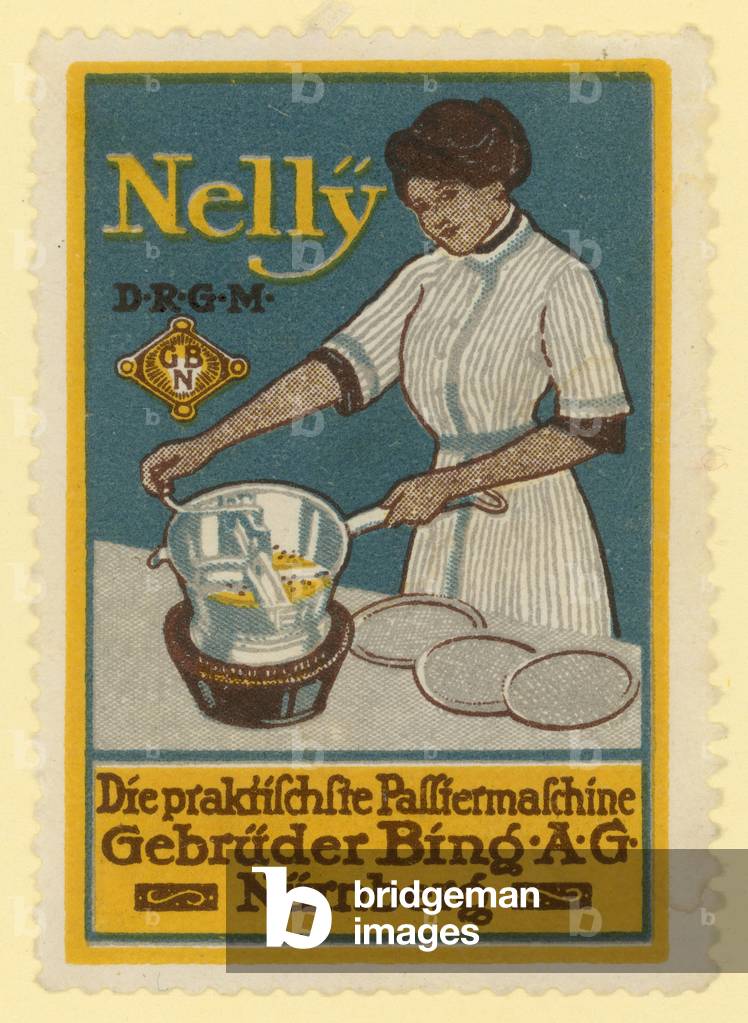 Nelly kitchen pulping machine (colour litho)