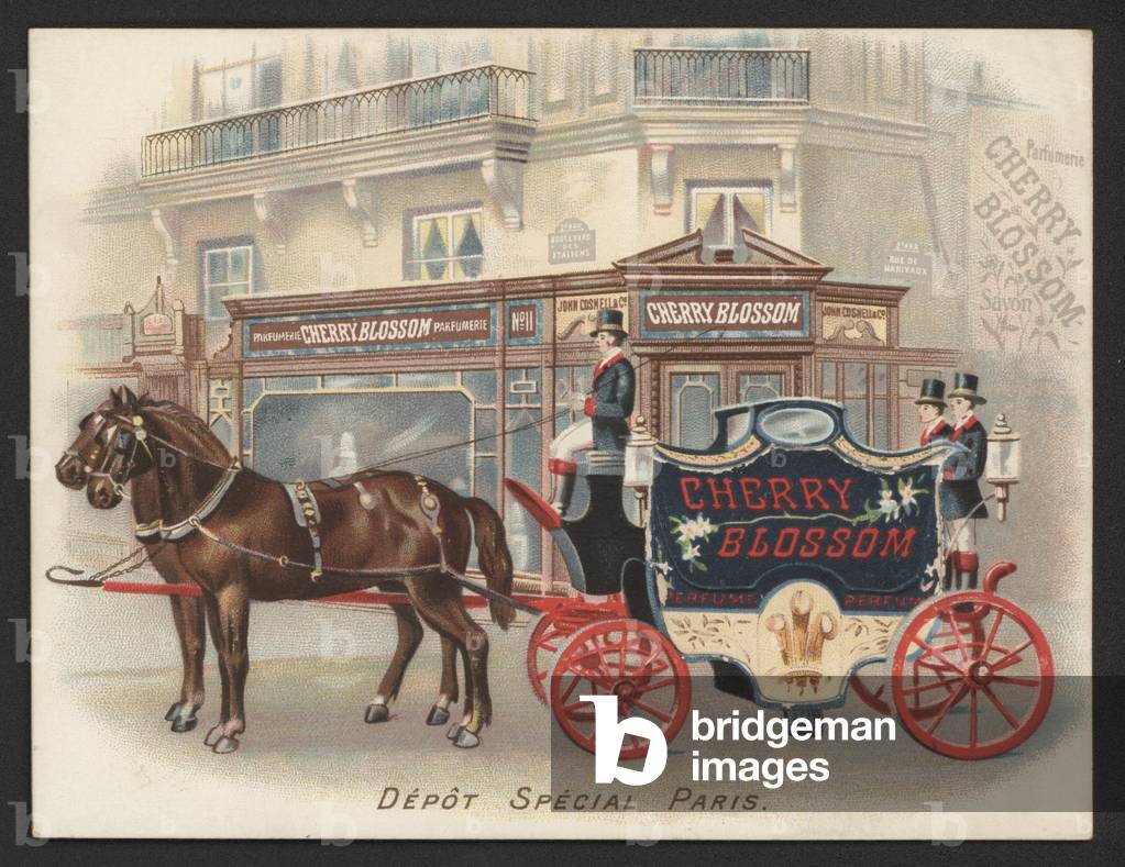 Advertisement for Cherry Blossom perfume (chromolitho)