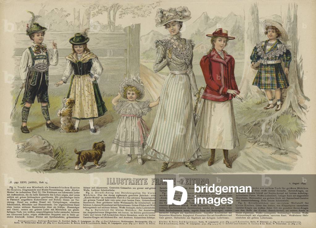 Illustration for Illustrirte Frauen-Zeitung (colour litho)