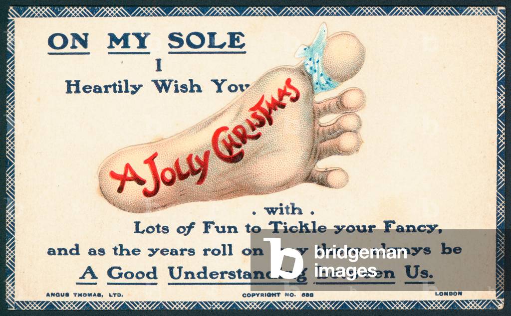 Sole of Foot, Christmas Card (chromolitho)