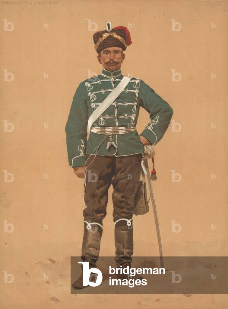 Hessisches Husaren Regt No 13 (chromolitho)