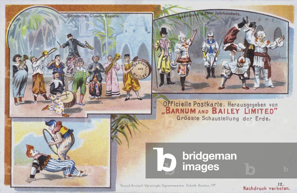 Performers of Barnum and Bailey's Circus (chromolitho)