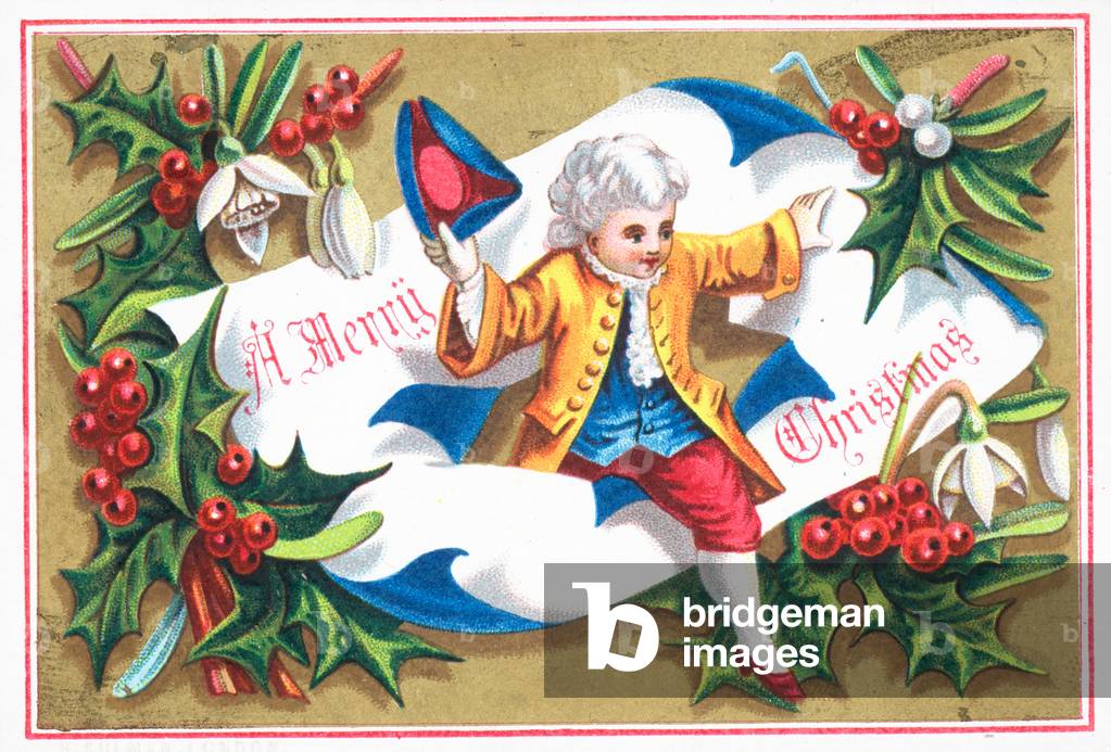 Regency Gentleman, Christmas Card (chromolitho)