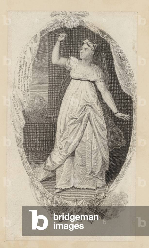 Sarah Siddons, actress, as Euphrasia (engraving)