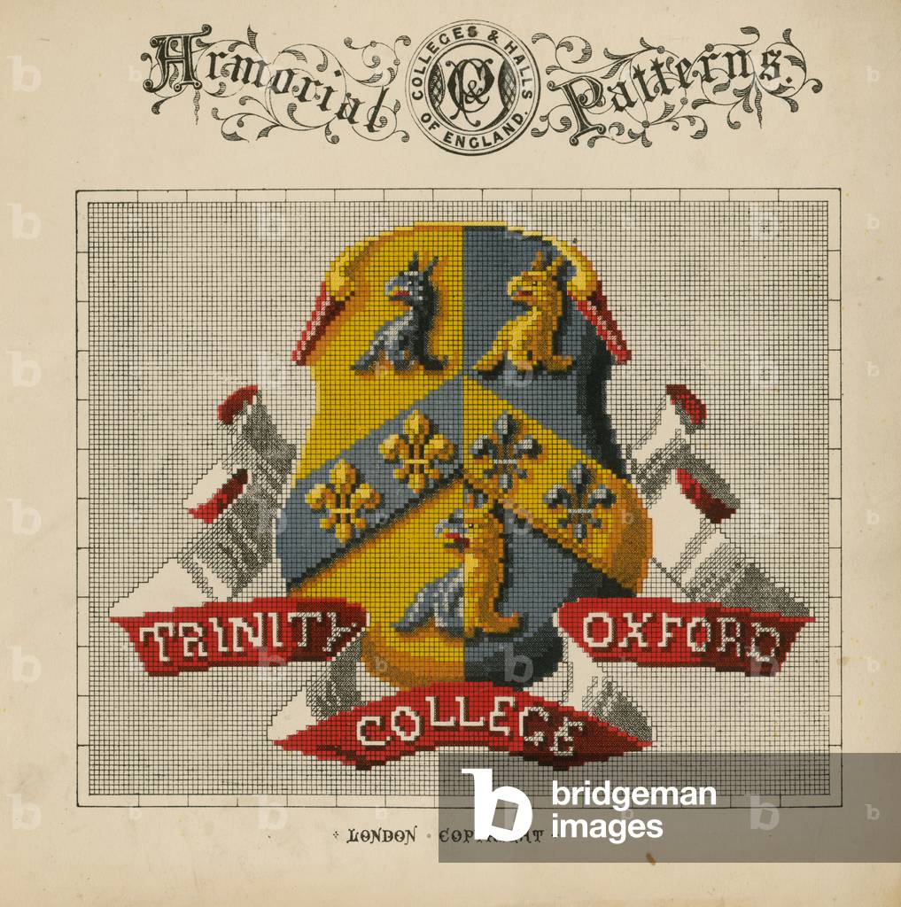Trinity College Oxford (colour litho)