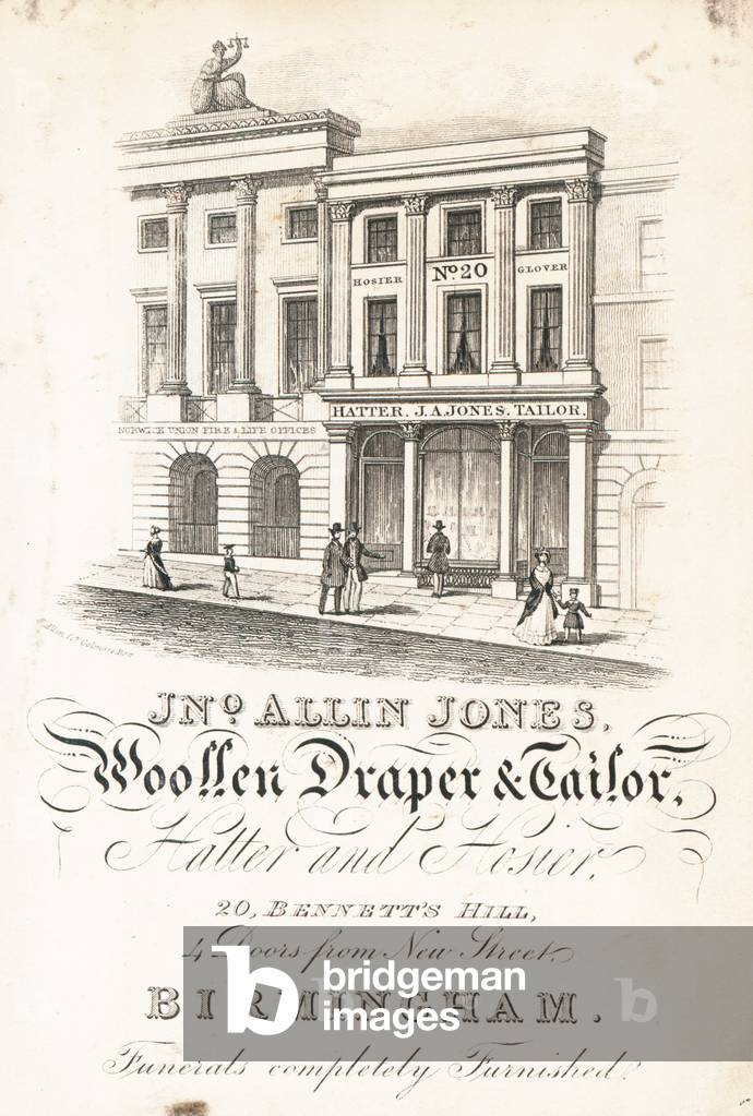 Trade card, John Allin Jones (engraving)