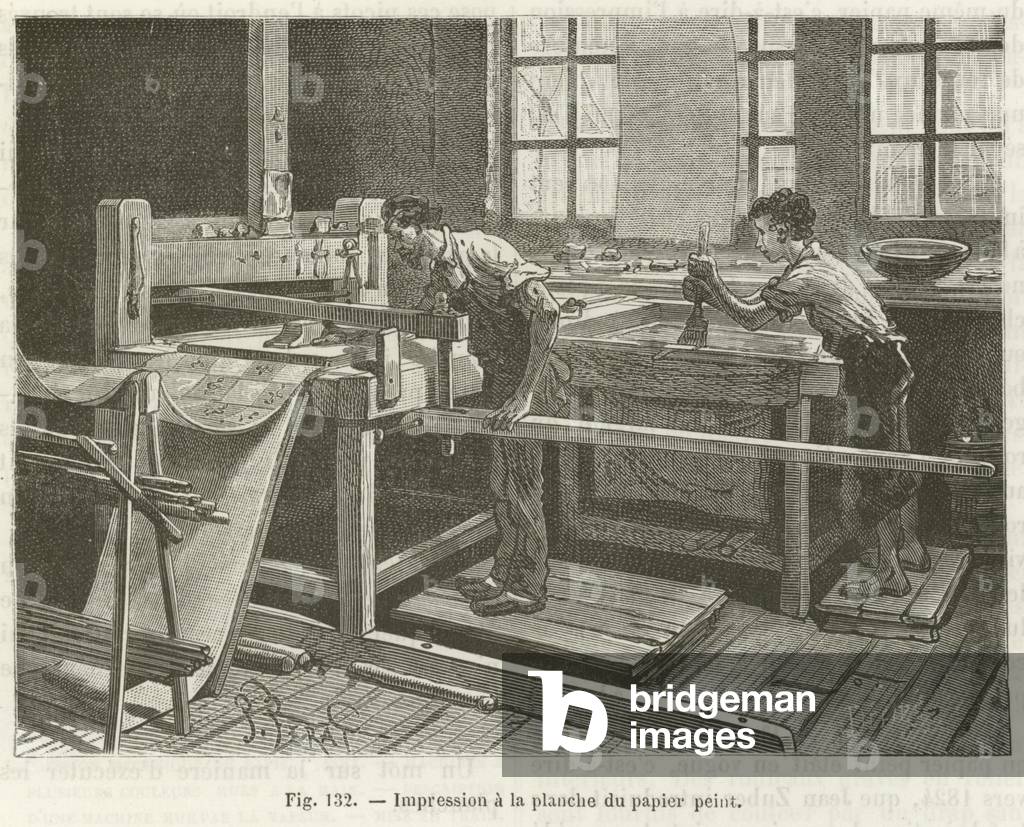 Printing wallpaper (engraving)