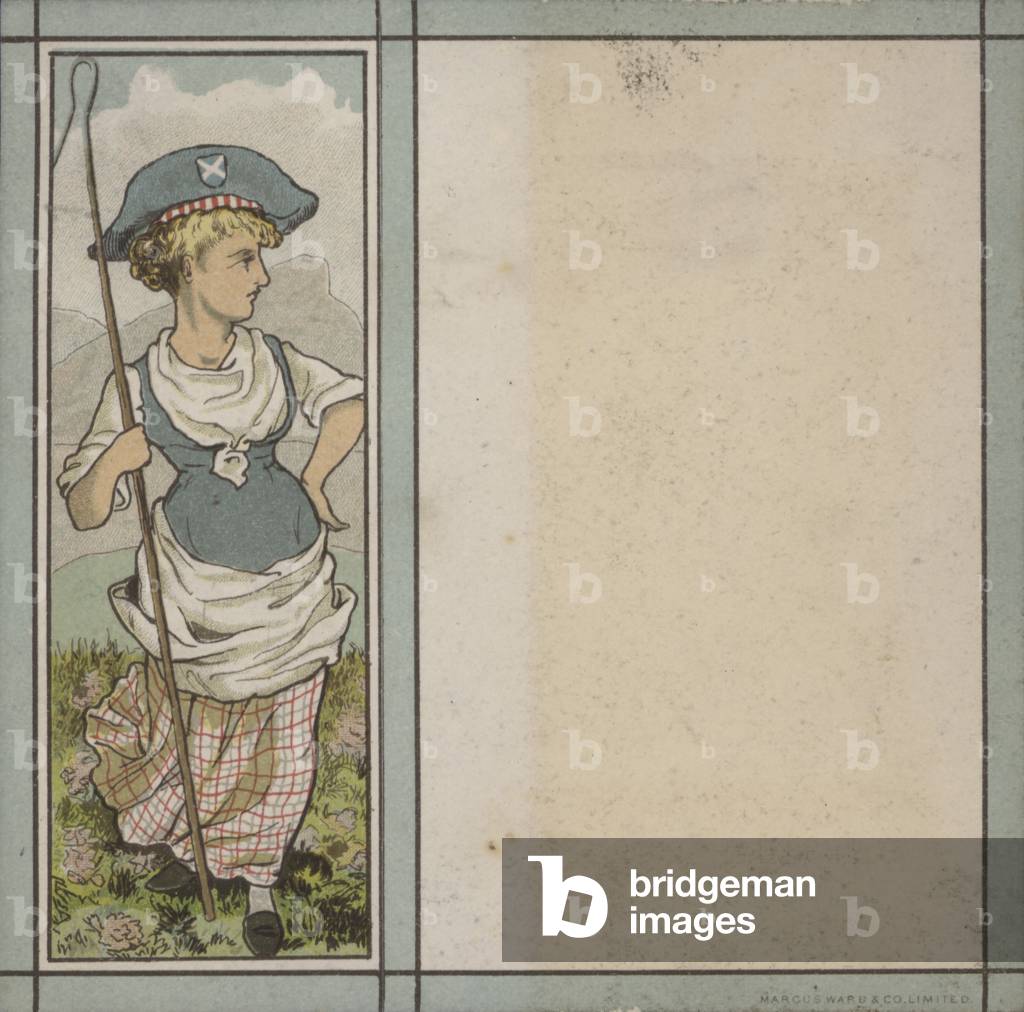 Menu illustration: Switzerland (colour litho)