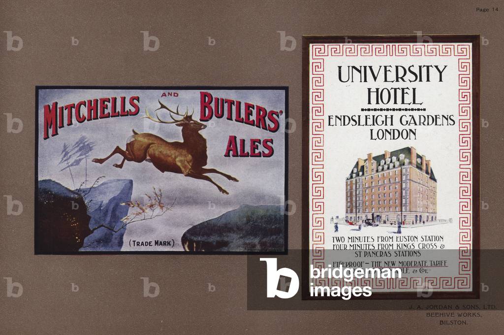 Page from Jordan's Enamelled Signs (colour litho)