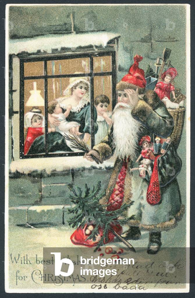 Christmas card (colour litho)