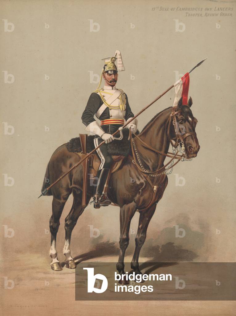 17th Duke of Cambridge's Own Lancers, Trooper, Review Order (chromolitho)