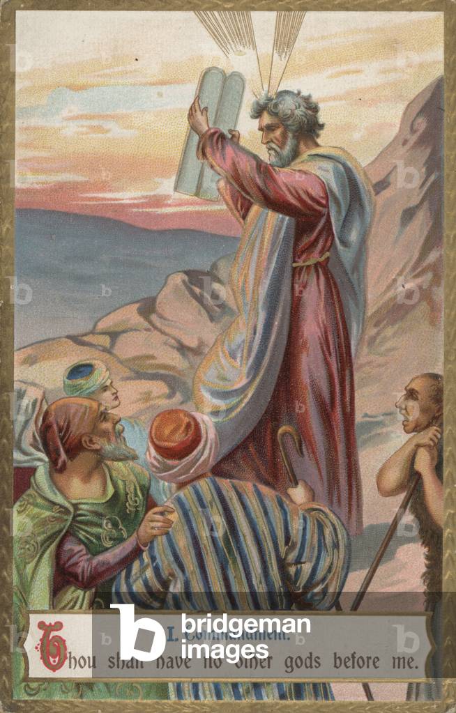 Thou Shalt Have No Other Gods Before Me (chromolitho)