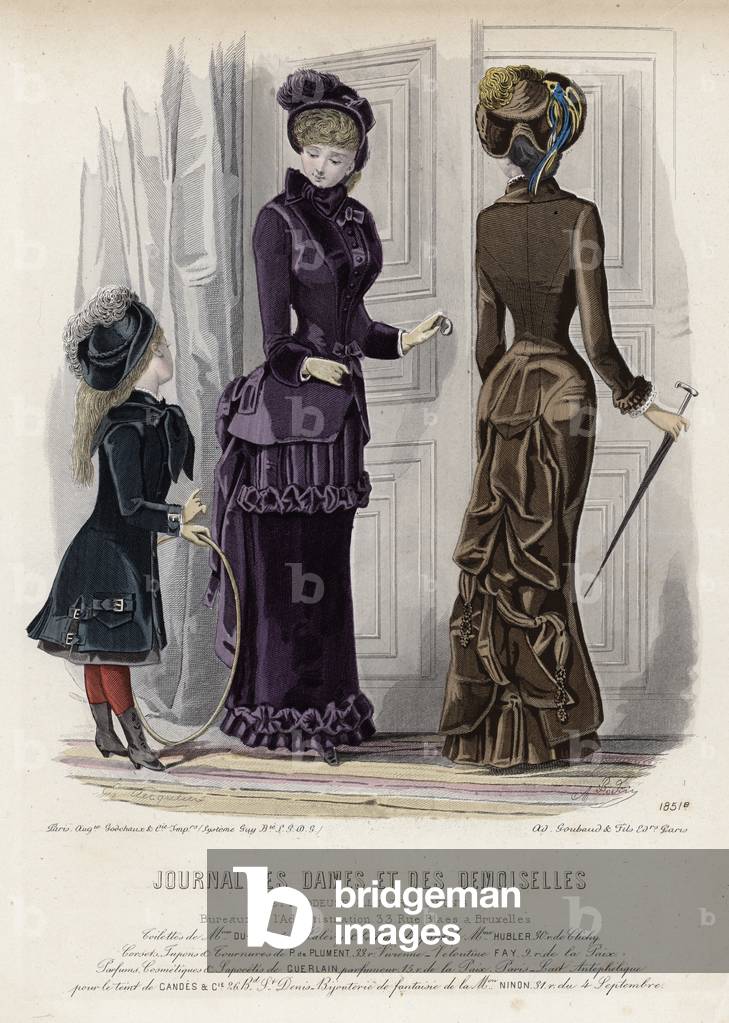 French fashion plate, late 19th century (coloured engraving)