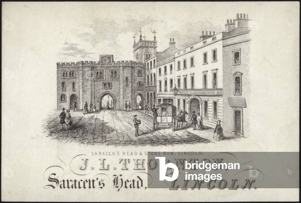 Trade card for J L Thornton (engraving)