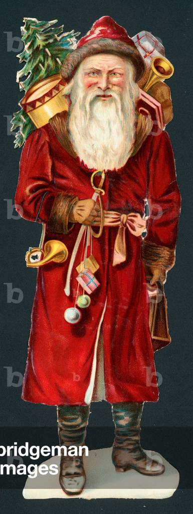 Santa Claus, Christmas Card (chromolitho)