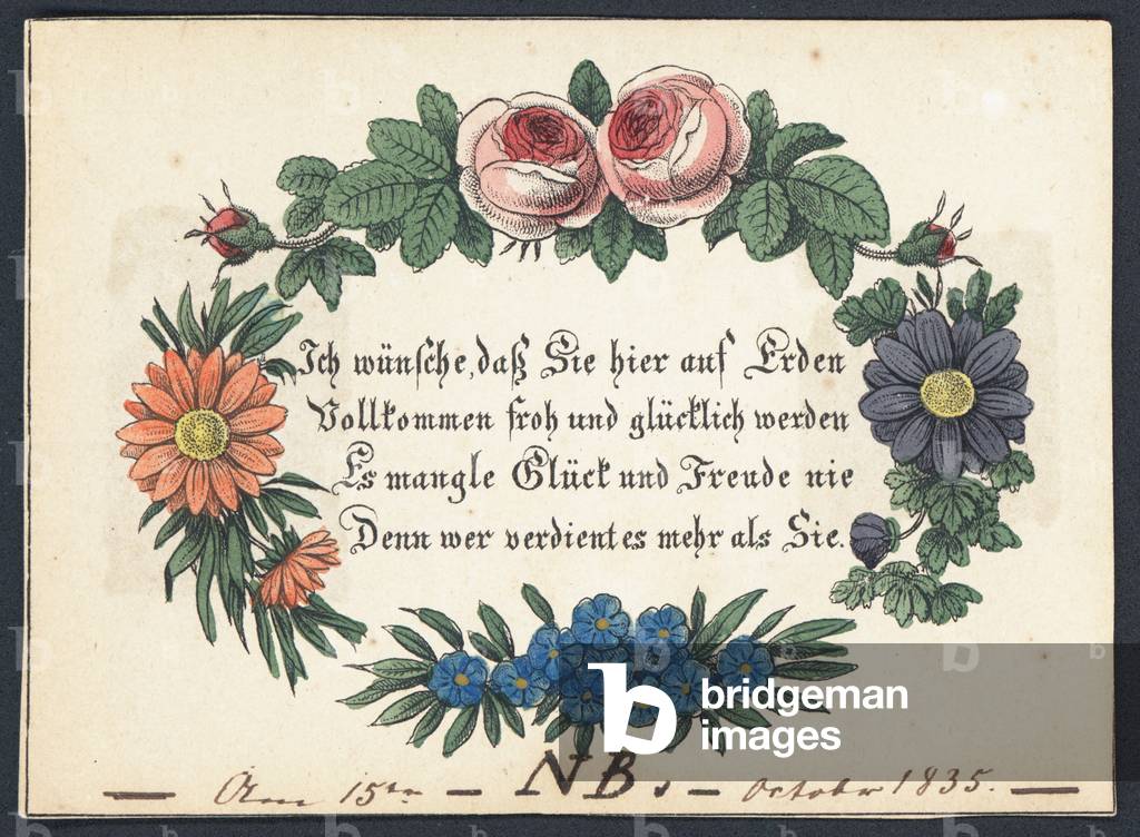 German greetings card (colour litho)