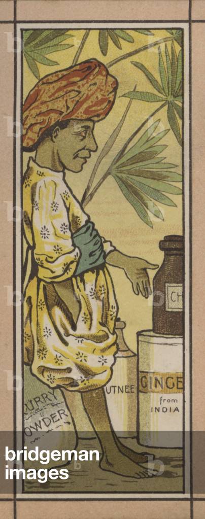 Menu illustration: Curry (colour litho)