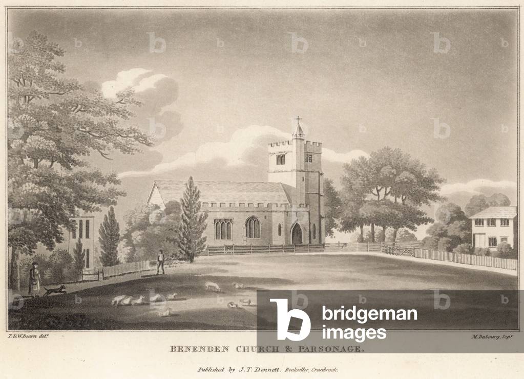 Benenden Church and parsonage (engraving)