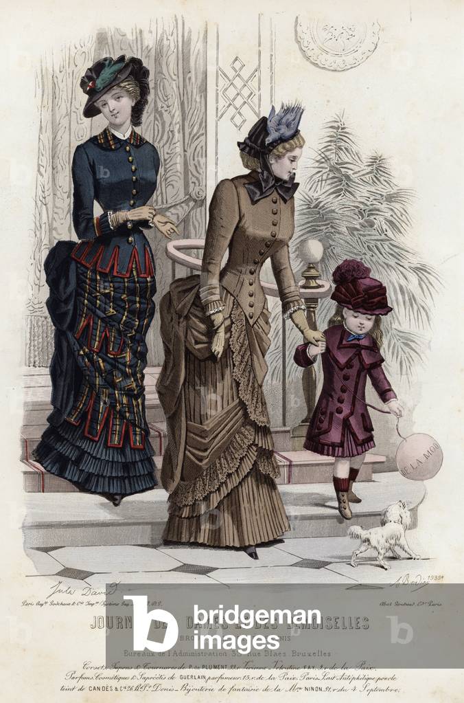 French fashion plate, late 19th century (coloured engraving)