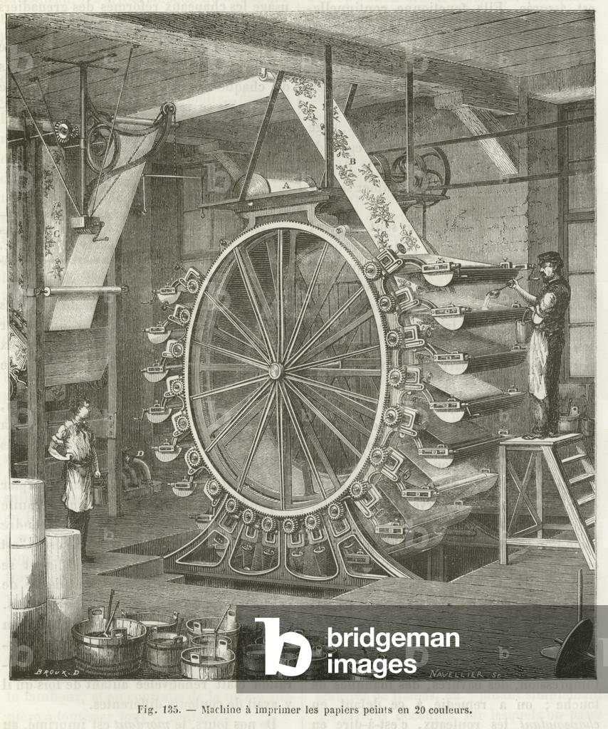 Machine for wallpaper production (engraving)