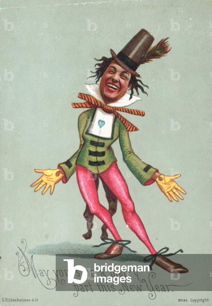 Dandy Man, New Year Card (chromolitho)