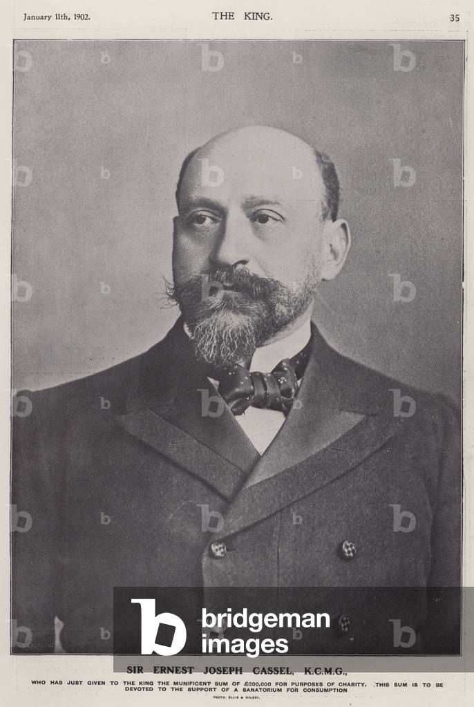 Sir Ernest Joseph Cassell (b/w photo)
