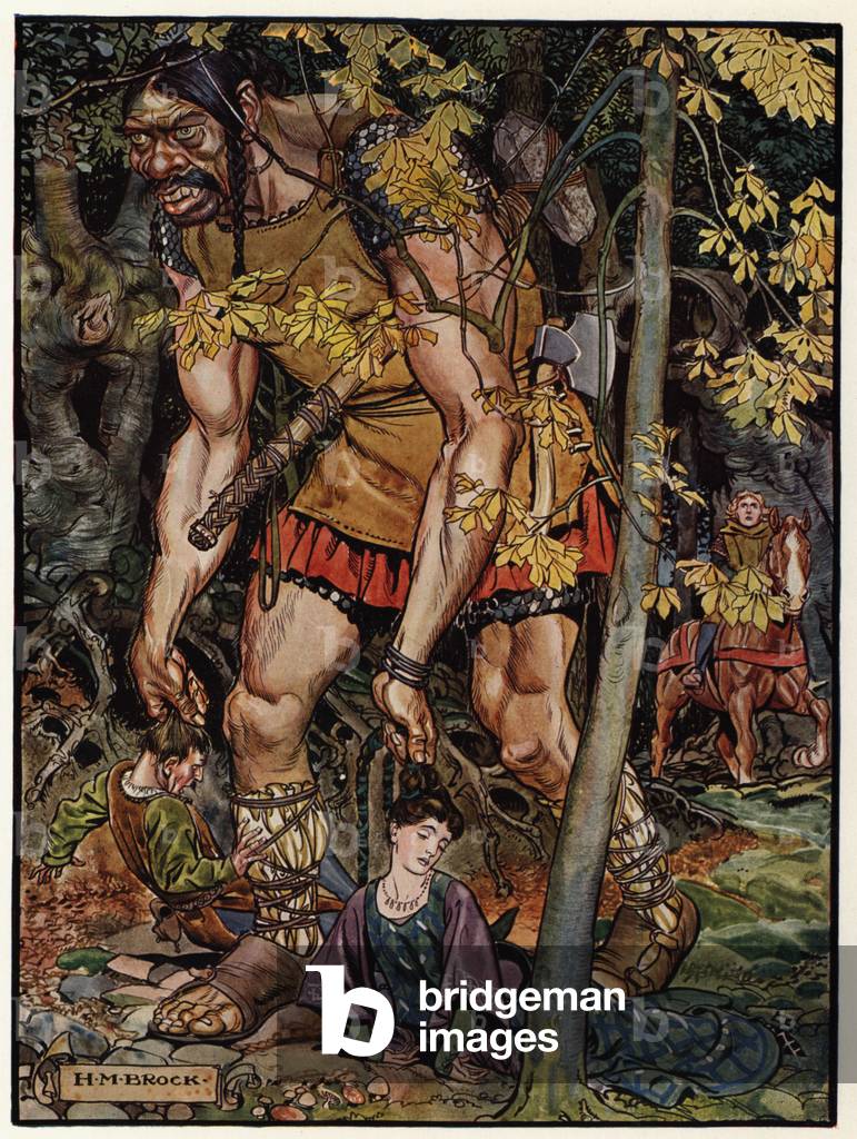 Illustration for Jack the Giant Killer (colour litho)