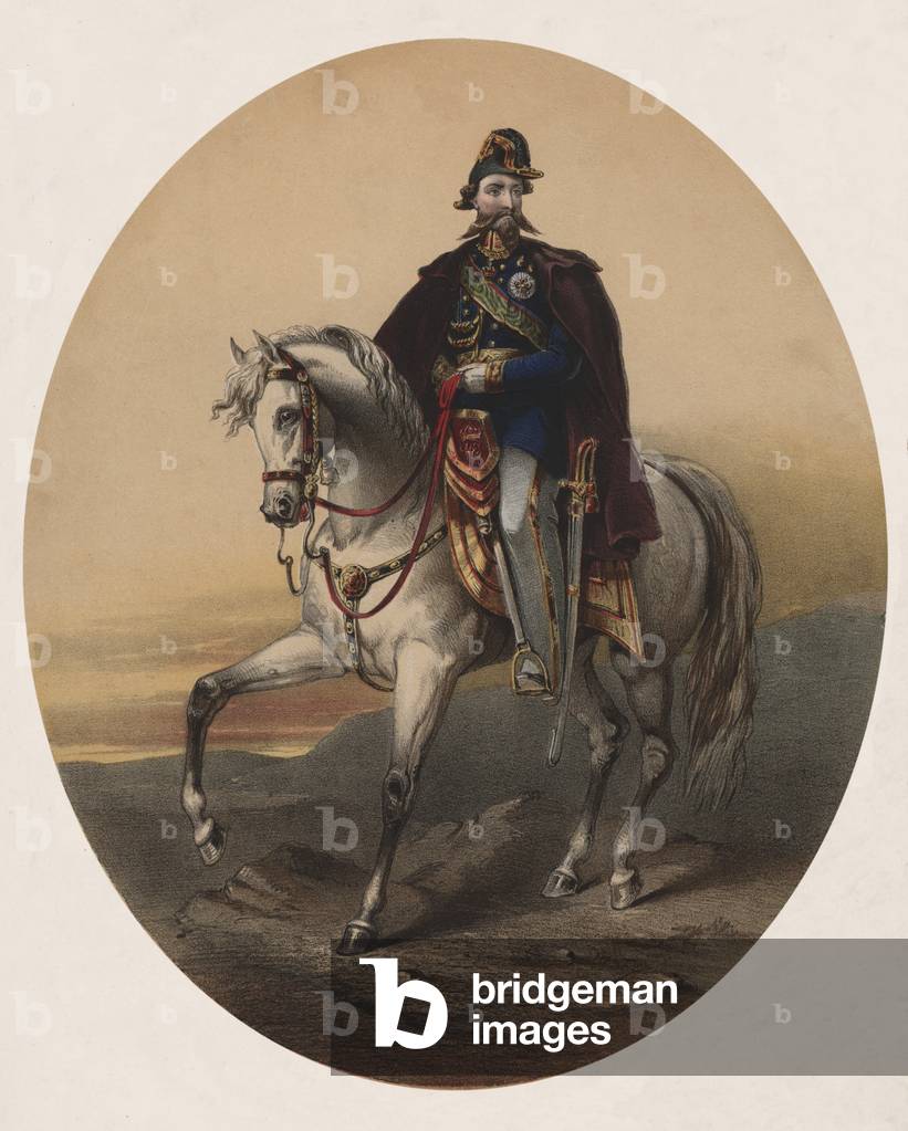 Victor Emmanuel II (colour litho)